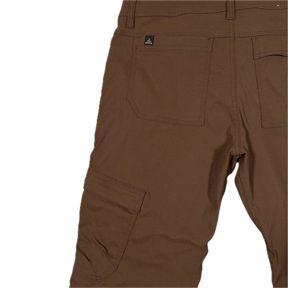 Prana Stretch Zion Pants Mens 34x28.5 Cargo Nylon Straight Fit Sepia Hiking - Picture 5 of 15